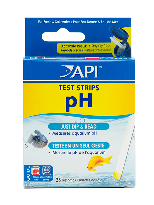 API pH Test Strips 25Test Box For Freshwater And Saltwater Aquarium